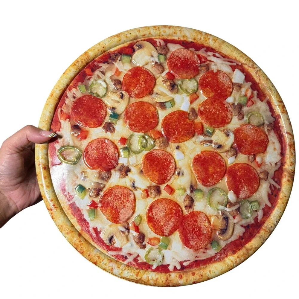 Vintage Pizza Serving Tray Large Novelty Graphic Tin 15